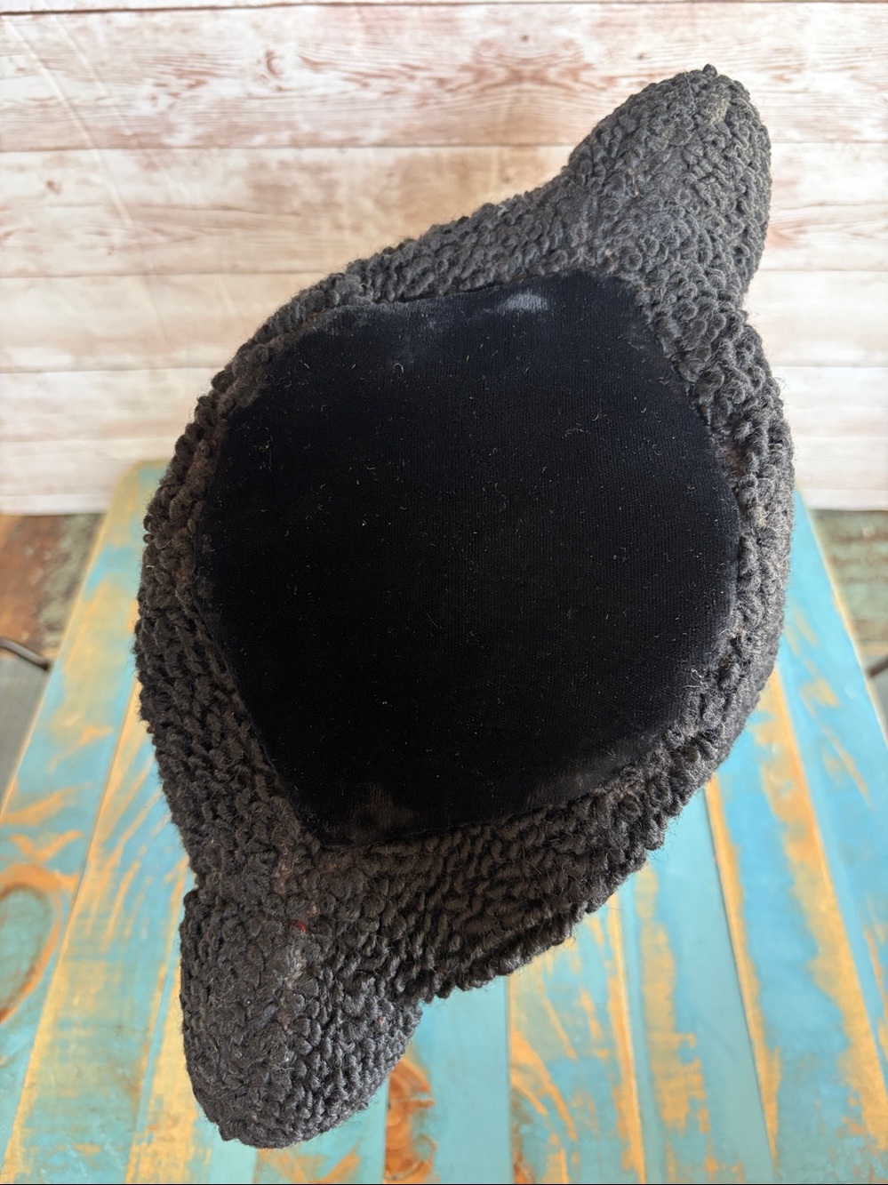 Vintage Montera Black Textured Fedora Bull Fighting Hat